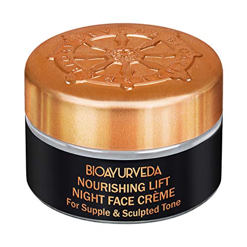 BIOAYURVEDA Nourishing Lift Night Face Cream| Organic Facial Moisturizing Cream, Brighten & Lift All Type Skin, Firmer Tone| Diminishes Wrinkles, Fine Lines, Sagging, Blemishes, Age Spots(0.7 Oz)