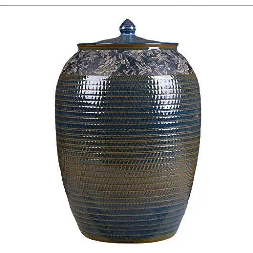 Contenants de stockage alimentaire en céramique avec couvercles hermétiques, grand distributeur de céréales, pots en porcelaine, décoration de cuisine, organisation et stockage de garde-manger, thé, café, farine (Couleur : B)
