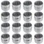 Bekith 16 Pack Stainless Steel Magnetic Multi-Purpose Spice Storage Tins, Clear Top Lid with Sift or Pour, Magnetic on Refrigerator and Grill Bekith 16 Pack Stainless Steel Magnetic Multi-Purpose Spice Storage Tins, Clear Top Lid with Sift or Pour, Magnetic on Refrigerator and Grill