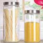 UPKOCH Glass Jar with Airtight Seal Metal Lid Clear Candy Jar Food Storage Canister for Serving Tea Coffee Spice Sugar Salt