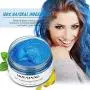 MOFAJANG Unisex Hair Wax Color Dye Styling Cream Mud, Natural Hairstyle Pomade, Washable Temporary,Party Cosplay (Blue)
