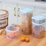 BeesClover Plastic Sealed Transparent Cans Kitchen Storage Box Food Canister Keep Fresh Jar Pink 1000ml