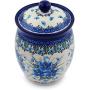 Polish Pottery Jar with Lid 6-inch Forget Me Not made by Ceramika Artystyczna
