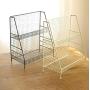 Multifunctional Kitchen Bottle Jar Storage Rack Living Room Bedroom Storage Rack Cosmetics 2-tier Finishing Rack Iron Black Shelf (Color : Beige)