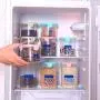 OUYAWEI for Kitchen Grain Storage Tank Box Transparent Sealed Plastic Jar Food Storage Container Blue 800ml