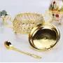 Glass Storage Containers - European gold glass container glass jars and lids mini bottle cookie jartea coffee sugar storage jars SNG002