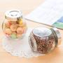 HEHGU Glass Storage Bottles Containers Dispensers Jars for Sugar Honey Scented Tea Food Canisters with Leak-proof Lids, 2 PCS