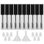 GTHER 10PCS 10ML Empty Mascara Tube Bottle with Eyelash Wand & Rubber Inserts & Funnels Set for Castor Oil/Eyelash Growth Oil, DIY Mascara Eyelash Cream Container with Cap, Black