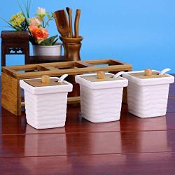 TNKML Ceramic Spice Storage Bottles Jars Kitchen Tools Set Japanese-Style Combination Packages Home Decoration Wedding Gift