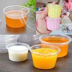 Slime Jars - Slime Storage - Slime Containers 50Pcs Disposable Cups Set of 30ml/1 oz Sauce Pot Container Shot Cup Slime Storage with Lid for