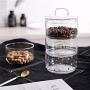 Nordic Glass Storage Jar With Lid Kitchen Coffee Beans Sugar Can Chic Kitchen Seasoning Jars Scandinavian Fresh Fruit Container,Random Pattern