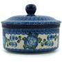 Polish Pottery Jar with Lid 5-inch Blue Poppies