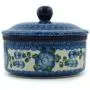 Polish Pottery Jar with Lid 5-inch Blue Poppies Polish Pottery Jar with Lid 5-inch Blue Poppies