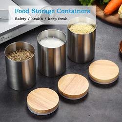 Glasbehälter mit Deckeln für Müslis, Kaffee, Trockenfrüchte – Airtight, BPA-frei, Groß, Edelstahl (304) für Küche, Pantry-Organisation, Candy-Behälter, 500ml