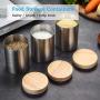 Cookie Jar Cereal Coffee Storage Containers Jar with Lids Airtight Bpa Free Large, Food Storage Containers Jar 304 Stainless Steel for Kitchen Pantry Organization Canister Candy Bulk, 500mL