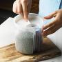 Restarty Home Kitchen Storage Jar Sealed Anti-Moisture Sorting Grids Beans