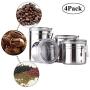 KAFEI Coffee Storage Cannister,Coffee Jar Tea Caddy Kitchen Storage Tin Canister, Stainless Steel Containers Canisters with Co2 Valve, for Coffee, Tea, Nuts and Powders
