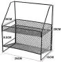 Spice Rack,2 Tier Freestanding Spice Rack,Kitchen Cabinet And Counter Shelf Organizer Kitchen & Pantry Storage Shelf For Jars, Bottles, And Cans Standing Non-Slip Modern Design