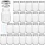 KAMOTA Glasbehälter 12 oz Mit Standardverschlüssen und Bändern, Ideal für Marmelade, Honig, Hochzeitsschuhe, Babyduschen, Babynahrung, DIY Magnet Gewürzbehälter, 24er Packung, 30 weiße Beschriftungen enthalten