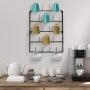 Sorbus Mug Rack Cup Holder - Wall Mounted Home Storage Mug Hooks with 5-Tier Display Organizer for Coffee Mugs, Tea Cups, Mason Jars, and More ? Holds 18 Mugs ? Black Metal