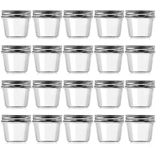 Bouteilles en plastique transparentes de 120 ml (4 oz) de Novelinks avec couvercle à vis – Contenants vides ronds réutilisables pour le stockage de la cuisine et de la maison – Sans BPA (20 pièces) Bouteilles en plastique transparentes de 120 ml (4 oz) de Novelinks avec couvercle à vis – Contenants vides ronds réutilisables pour le stockage de la cuisine et de la maison – Sans BPA (20 pièces)