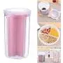 Kitchen Storage Jar, 4 Grids Sealed Can with partition baffle & Transparent Buckle Cover, Rotatable Lid Dry Food Container for Grain Storage Tank