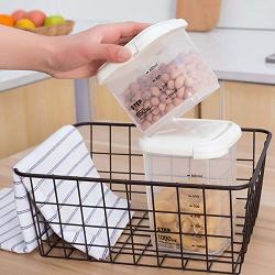 Plastic Sealed Cans Kitchen Storage Box Transparent Food Canister Keep Fresh Jar Bins Container Space Saving Fridge Storage Box4,240Ml