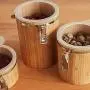 Bamboo Sealed Jars, Kitchen Household Grain Storage Tanks, Storage Spices/Coffee Beans/Tea Bamboo Sealed Jars, Kitchen Household Grain Storage Tanks, Storage Spices/Coffee Beans/Tea