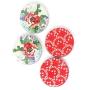 The Pioneer Woman Mason Storage Jar Colorful Lids 4 Pack, For 16 Ounce Jars