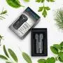 Canniloq? 80cc Onyx Black? Premium Flugzeugaluminium Behälter mit Geruchsverschluss und Dichtung für Kräuter, Kaffee, Gewürze, Tee und andere Trockenwaren