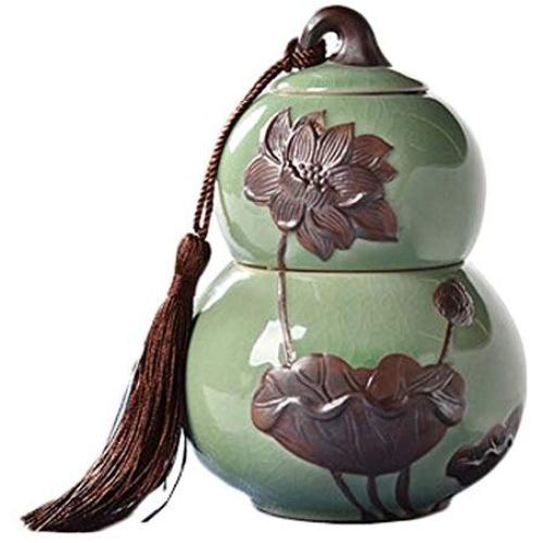 Goddness Bar Japanese-Style Storage Pots Tea Coffee Canisters Ceramic Jars(Style 08)