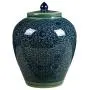 Keramik-Lebensmittellagerbehälter mit Deckeln, Europäische große Müsli-Lagerbehälter-Glas für Tee, Kaffee, Mehl, Rustikaler Hausdekor, Küchen- und Vorratsorganisation, 10L, Blau
