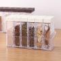 ROIY Free Hanging Seasoning Sauce Seasoning Cartridge Case Set Household Kitchen Condiment Jar Kitchen Storage Box Seasoning Box Seasoning Storage Clear Spice Rack Organizer (Color : White)