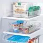 mDesign Küchen-, Schrank-, Kühlschrank- und Gefrierorganizer Behälter – Set von 4, Klar