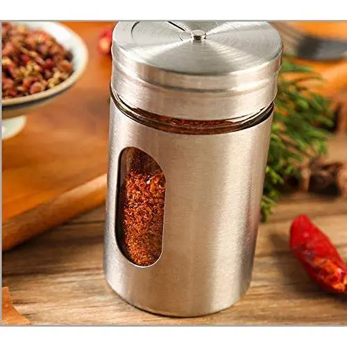 Small Glass Jar - Seasoning Storage Bottles And Jars Stainless Steel Glass Pepper Powder Toothpick Jar Kitchen Storage Tool Kitchen Gadget Small Glass Jar - Seasoning Storage Bottles And Jars Stainless Steel Glass Pepper Powder Toothpick Jar Kitchen Storage Tool Kitchen Gadget