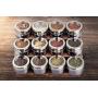 Stainless Steel Magnetic Spice Jars - Bonus Measuring Spoon Set - Airtight Kitchen Storage Containers - Stack on Fridge to Save Counter & Cupboard Space (Set of 24 PCS - Gray)