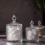 European Color Crystal Glass Storage 600ML Canned Sugar Cans Diamond Candy Box Cotton Swab Box Cotton Pad Household Storage,A European Color Crystal Glass Storage 600ML Canned Sugar Cans Diamond Candy Box Cotton Swab Box Cotton Pad Household Storage,A