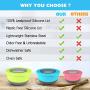 Pedeco Stainless Steel Food Storage Containers with Leak Proof Lids | BPA Free | Slip Resistant Bottoms | Reusable Snack Nesting Lunch Containers for Kids & Adults | Set of 3