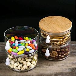 Luxury clear glass food storage jar candy cookie bean sealed container (3, 17.2)