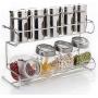 Glass Storage Containers - Cooking Seasoning Bottle Stand Spice Jars Kitchen Storage Rack Gravy Boats Food Container Kitchen Tools Saving Space Accessories