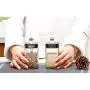 Kitchen Food Storage Jar Airtight Food Storage Kitchen Glass Jar Moisture-Proof Home Multi-Purpose Jam Bottle Cruet Solid Dressing Bottles 2 Sets