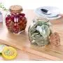 Kitchen Food Storage Jar Airtight Food Storage Kitchen Glass Jar Moisture-Proof Home Multi-Purpose Jam Bottle Cruet Storage Tanks, Glass, Whole Grains