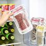 OBR KING 3PCS Sealing Food Snack Storage Bag Reusable Mason Jar Shape Zip Lock Bag (L)