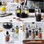 TNKML Rotary Spice Jar Storage Box Lead-Free Glass Seasoning Box Cruet With 360 ° Rotating Bracket Kitchen Supplies Spice Container