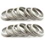 Trellis + Co. Stamped Stainless Steel Wide Mouth Mason Jar Replacement Rings/Bands/Tops | Durable & Rustproof | For Pickling, Canning, Storage (12 Pack)