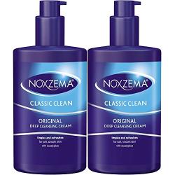 Noxzema Clean Moisture Deep Cleansing Cream, 8 Ounce Pump (2 Pack)