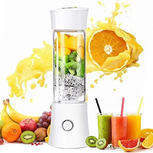 Mixeur Portable Taillans【2019 Nouveau】 avec Cuve Électrique Rechargeable USB, Multi-Fonctionnel pour Shakes et Smoothies, Acier Inoxydable 6 Pales (FDA BPA Free)