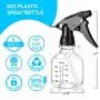Bouteilles en plastique vides 8oz pour solutions de nettoyage, plantes, 6 Pack Petites Bouteilles avec Mesures, Durables, Buse Ajustable, Pulvérisateurs et Étiquettes