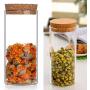 UPKOCH 6PCS 300ML Transparent Glass Storage Jar Tank Sealed Can Food Flower Tea Dried Fruit Grains Storage Container with Cork