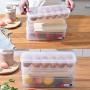 youeneom Plastic Kitchen Refrigerator Production Storage Storage Box with Open air Vents - Fruit, Vegetables, Lettuce, Cheese, Fresh Herbs, Snack Food containers - Large Organization cabinets - Clear